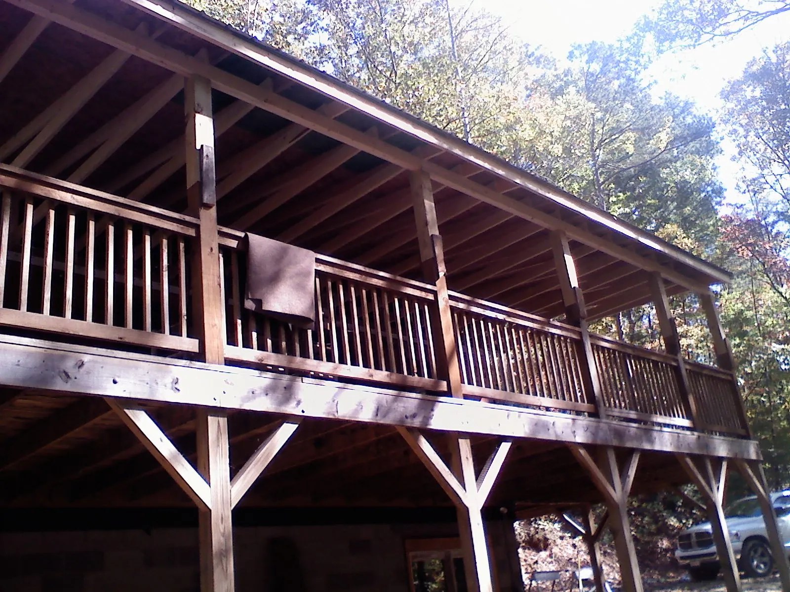 Timber framing under a new elevated porch and deck — Roof Leak Repair in Rainsville by Roofing Brothers